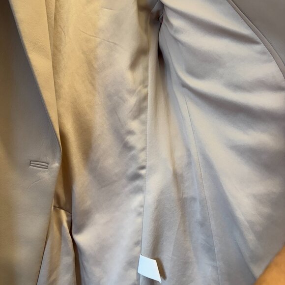 Alice + Olivia Macey Faux Beige Leather Blazer - Picture 7 of 15